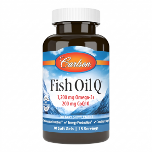 Carlson Labs Fish Oil Q 1200 mg Omega-3s 200 mg CoQ10 60 sgels / Омега - 3