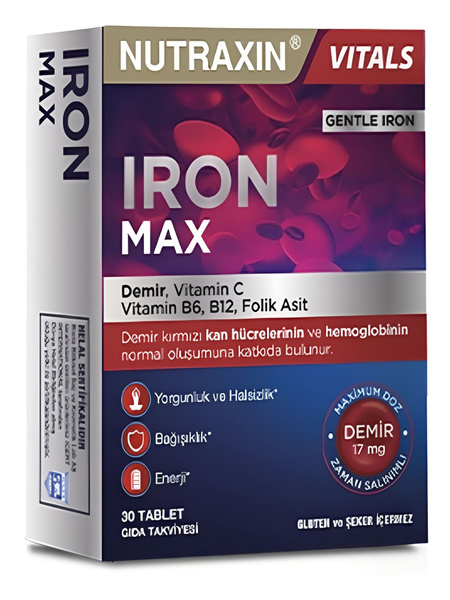 Nutraxin Iron Max 30 tabs / Железо