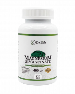 Dr.Life Magnesium Bisglycinate + B6 120 caps / Магний