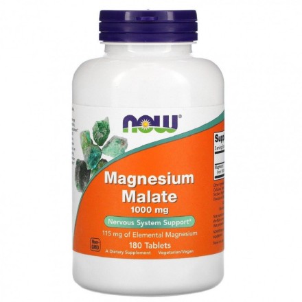 NOW Magnesium Malate 1000 mg 180 tabs / Магний*