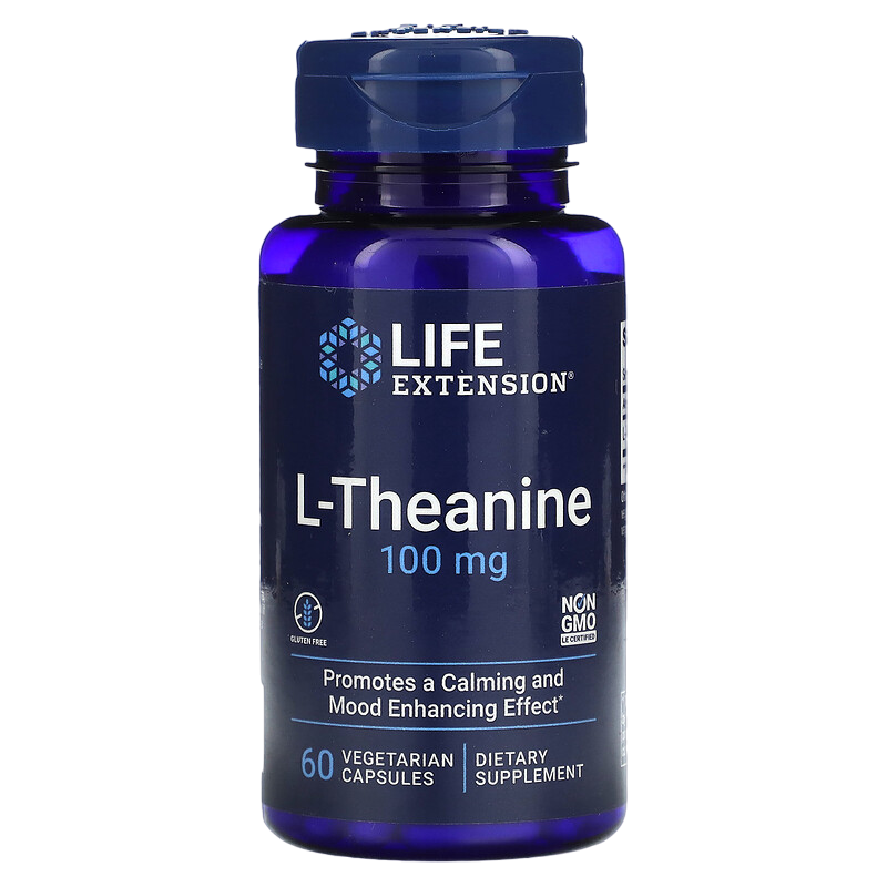 Купить life extension l- theanine 100 mg 60 caps / теанин | Life