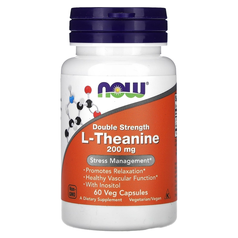Купить now l-theanine 200 mg 60 vcaps / теанин* | Life