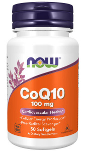 NOW CoQ10 100 mg 50 soft / Коэнзим Q10 