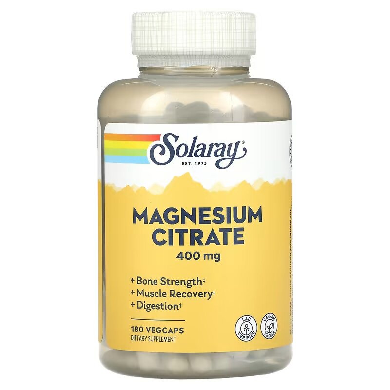 Solaray Magnesium Citrate 400 mg 180 caps / Магний*
