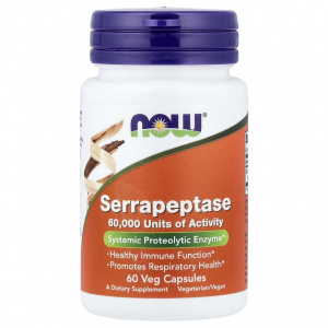 NOW Serrapeptase 60000 SU 60 caps / Иммуномодуляторы