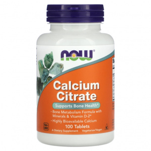 NOW Calcium Citrate 100 tabs / Кальций