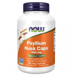 NOW Psyllium Husk 500 mg 200 vcaps / Клетчатка 
