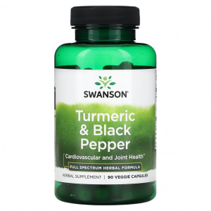 Swanson Turmeric & Black Pepper 60 caps / Куркумин