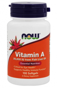 NOW Vitamin A 25000iu 100 soft / Витамин А 