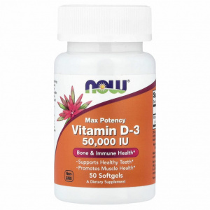 NOW Vitamin D3 50000 IU 50 sgels / Витамин Д3