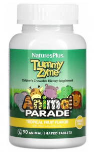 Nature's Plus Animal Parade Tummy Zyme 90 tabs / Ферменты для детей 