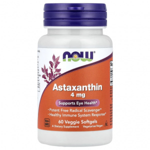 NOW Astaxanthin 4 mg 60 caps / Астаксантин