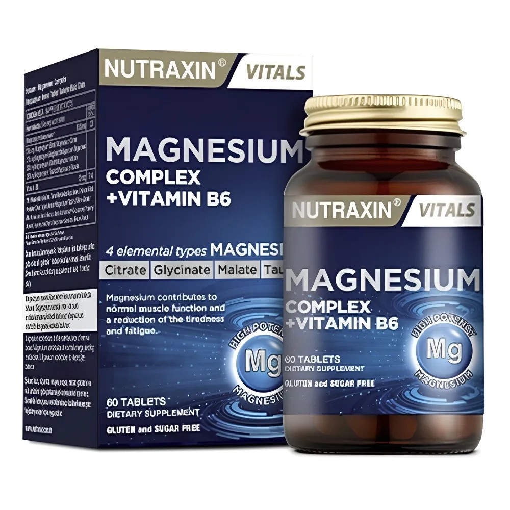 Nutraxin Magnesium + B6 60 tabs / Магний 