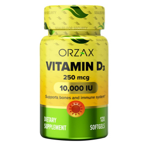 ORZAX Vitamin D3 10.000 IU 120 soft / Витамин Д3 