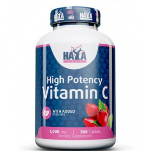 Haya Labs High Potency Vitamin C 1000 mg with rose hips 100 tabs / Витамин С