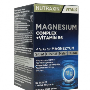 Nutraxin Magnesium 250 mg + D3, K2, B6 60 tab / Магний 