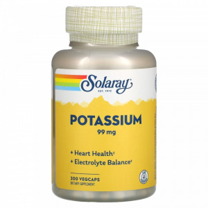 Solaray Potassium 99 mg 200 vcaps / Калий 