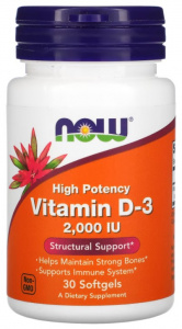 NOW Vitamin D3 2000 30 soft / Витамин Д3 