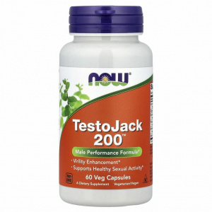 NOW Testo Jack 200 Extra STR 60 vcaps / Тестостерон
