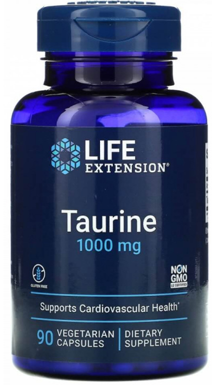 Купить life extension taurine 1000mg 90 vcaps / таурин  | Life