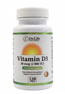 Dr.Life Vitamin D3 2000 ME 120 sgels / Витамин Д3