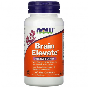 NOW Brain Elevate 60 vcaps / Улучшения памяти и умственной деятельности
