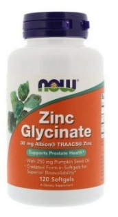 NOW Zinc Glycinate 30 mg 120 sgels / Цинк
