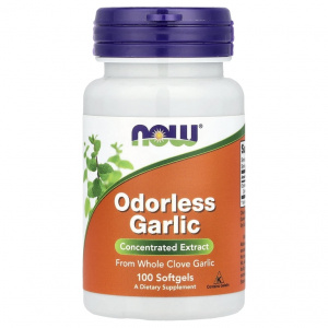 NOW Odorless Garlic 100 caps / Здоровье сердца и сосудов 