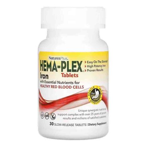 Nature's Plus Hema-Plex 30 tabs / Железо