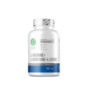 Nature Foods Arginine + Ornitine + Lysine 120 caps / Аргинин