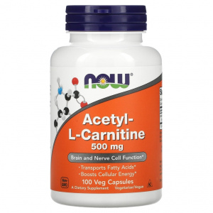 NOW Acetyl L-Carnitine 500 mg 100 vcaps / Л - Карнитин