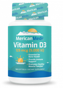 MericanMeds Vitamin D3 5000 IU 120 sgels / Витамин Д3